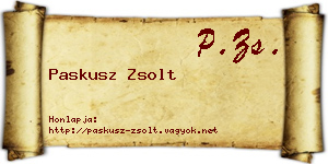 Paskusz Zsolt névjegykártya